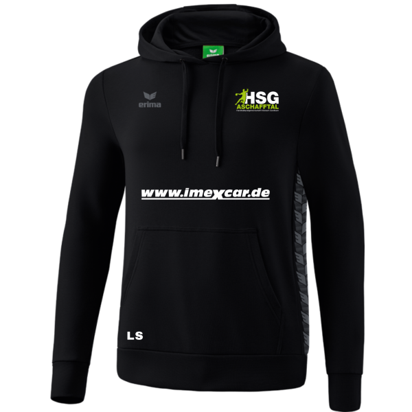 Kapuzensweat schwarz mit HSG Logo und Kürzel