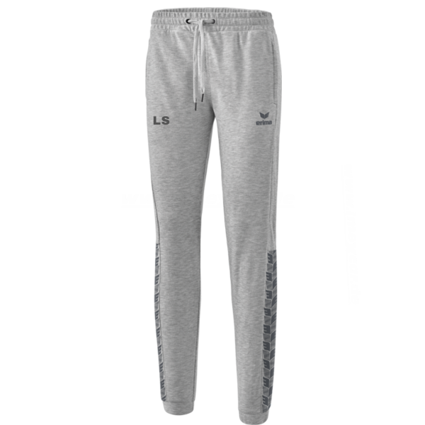 Sweathose Damen Hellgrau mit Kürzel